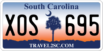 SC license plate XOS695
