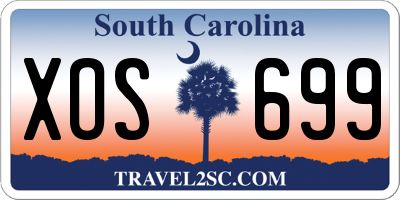 SC license plate XOS699