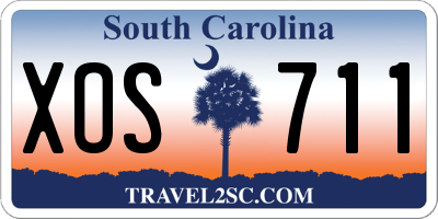 SC license plate XOS711