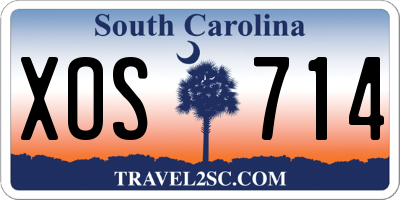 SC license plate XOS714