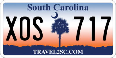 SC license plate XOS717