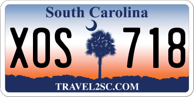 SC license plate XOS718
