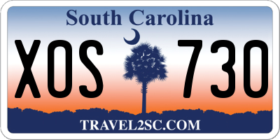 SC license plate XOS730