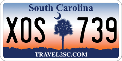 SC license plate XOS739