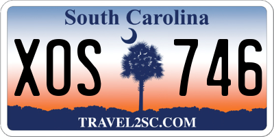 SC license plate XOS746