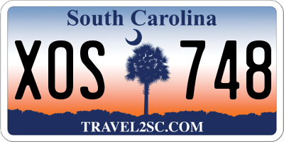 SC license plate XOS748