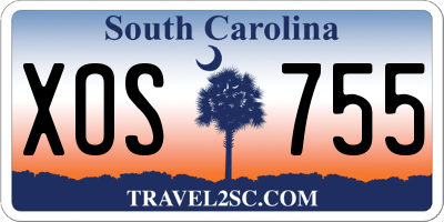 SC license plate XOS755