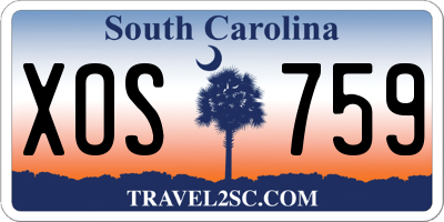 SC license plate XOS759
