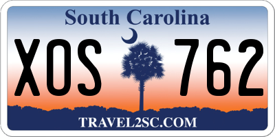 SC license plate XOS762