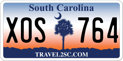 SC license plate XOS764