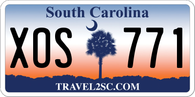 SC license plate XOS771
