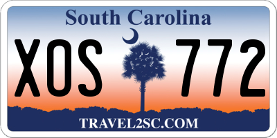 SC license plate XOS772