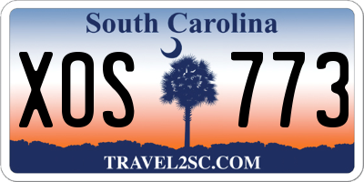 SC license plate XOS773