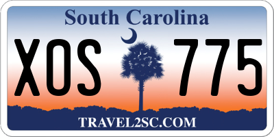 SC license plate XOS775
