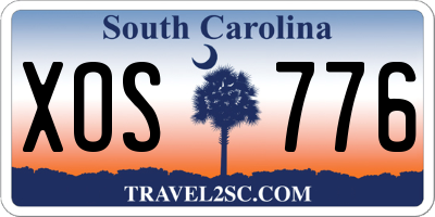 SC license plate XOS776
