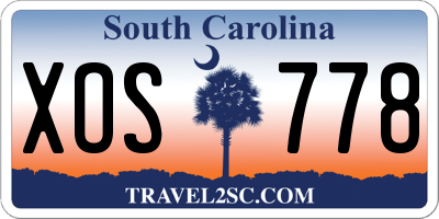 SC license plate XOS778