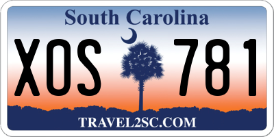 SC license plate XOS781