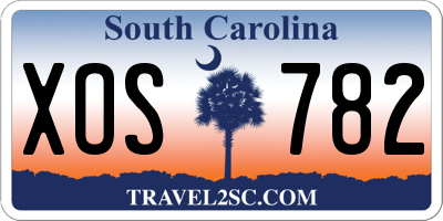 SC license plate XOS782