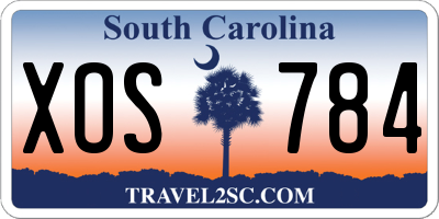 SC license plate XOS784