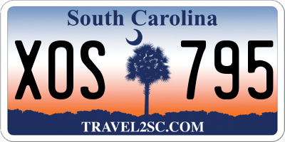 SC license plate XOS795