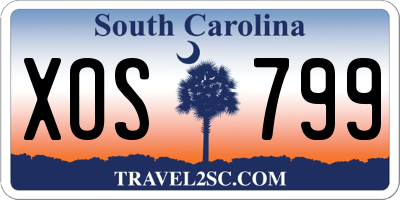 SC license plate XOS799
