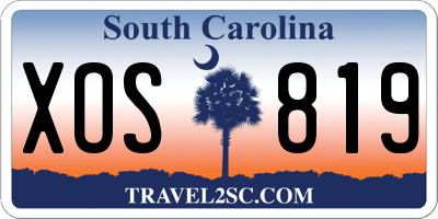SC license plate XOS819