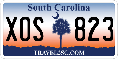 SC license plate XOS823