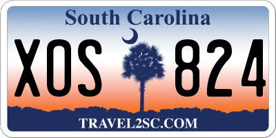 SC license plate XOS824