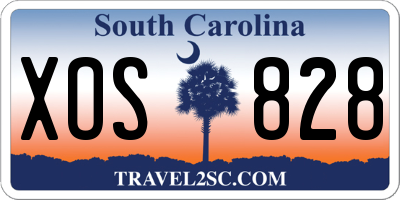SC license plate XOS828