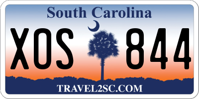 SC license plate XOS844