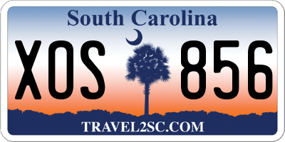 SC license plate XOS856
