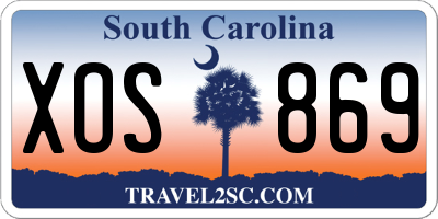 SC license plate XOS869
