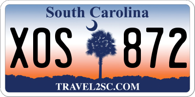 SC license plate XOS872
