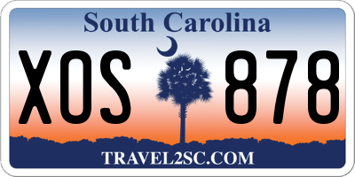 SC license plate XOS878