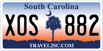 SC license plate XOS882