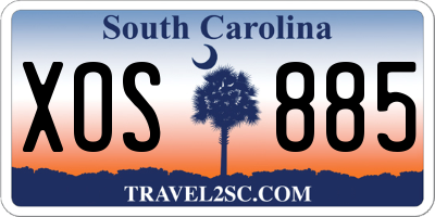 SC license plate XOS885