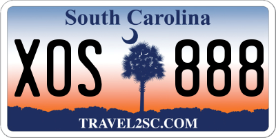 SC license plate XOS888