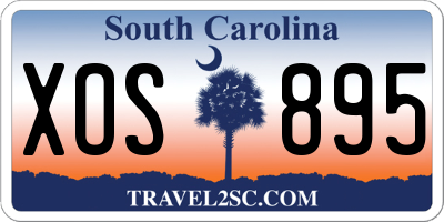 SC license plate XOS895