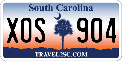 SC license plate XOS904