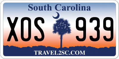 SC license plate XOS939