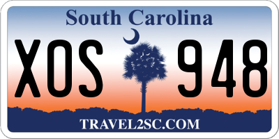 SC license plate XOS948