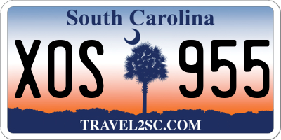 SC license plate XOS955
