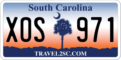 SC license plate XOS971