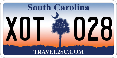 SC license plate XOT028