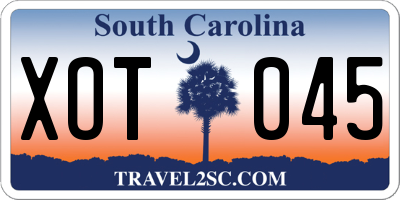 SC license plate XOT045