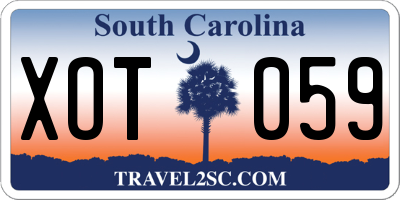 SC license plate XOT059