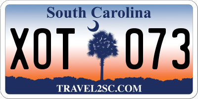 SC license plate XOT073