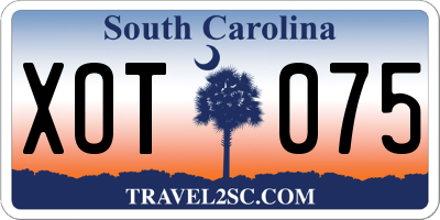 SC license plate XOT075