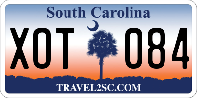 SC license plate XOT084