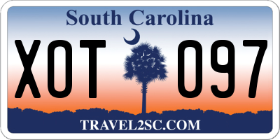 SC license plate XOT097